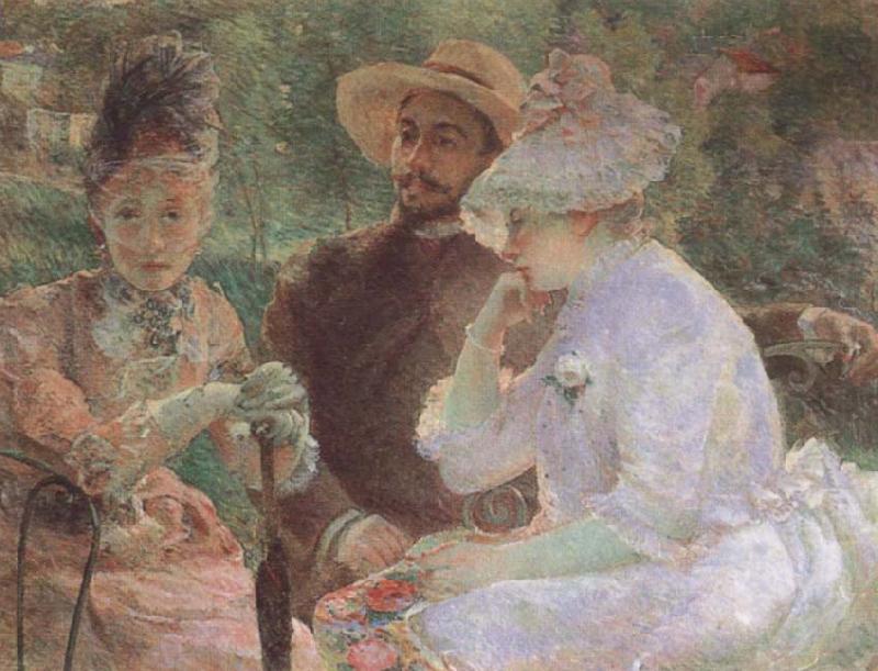 On the Terrace at Sevres, Marie Bracquemond